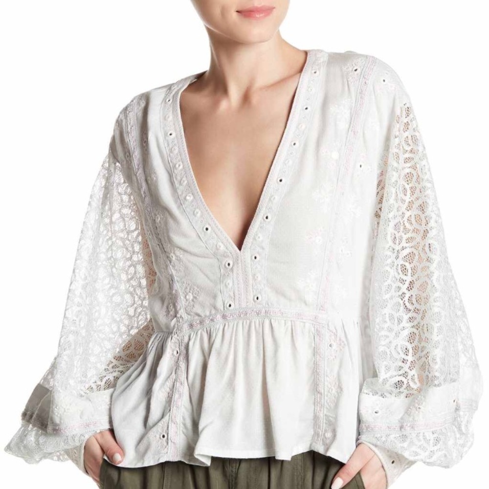 Free People Boogie All Night Blouse / Top - NWT!